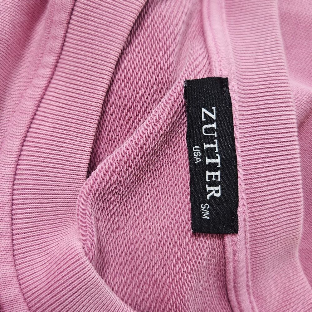 Zutter Rock N Roll Graphic Sweatshirt Pink Pullover 100% Cotton Size S/M - Picture 6 of 7
